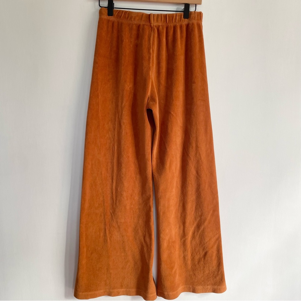 Suzie Kondi Zephyra Flare Pant Velour Brown Orange Rust Casual Woman’s XS - Picture 3 of 8